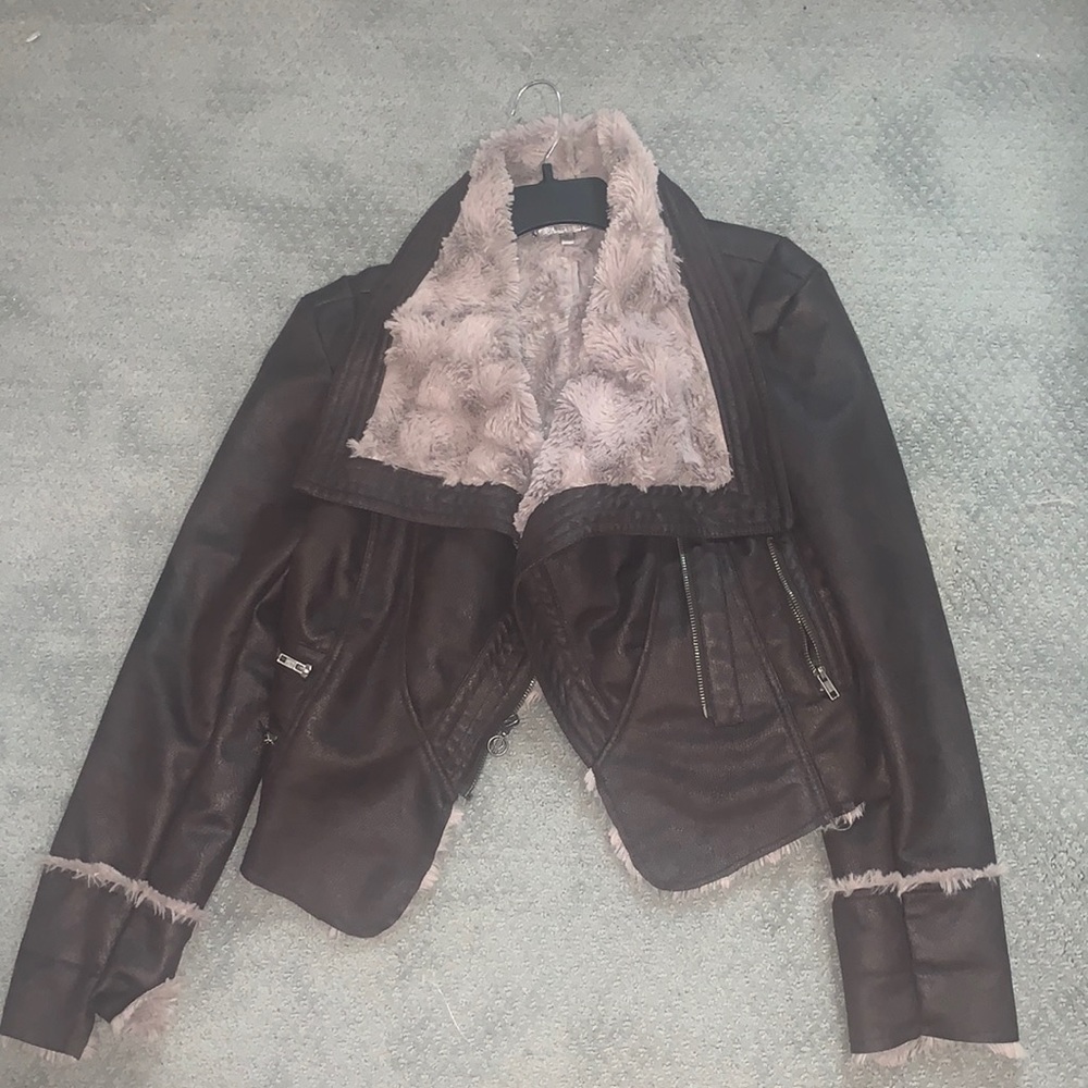 Jennifer Lopez Faux Fur and Leather Jacket